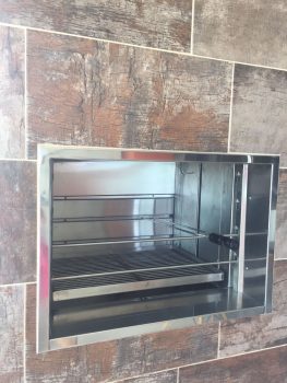 Elevatório de grelha com revestimento interno de inox 304