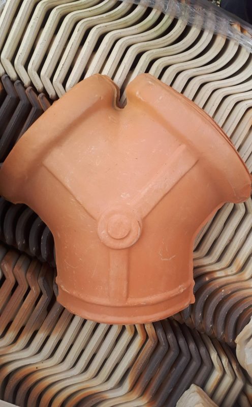 Cumeeira 3 vias vermelha natural